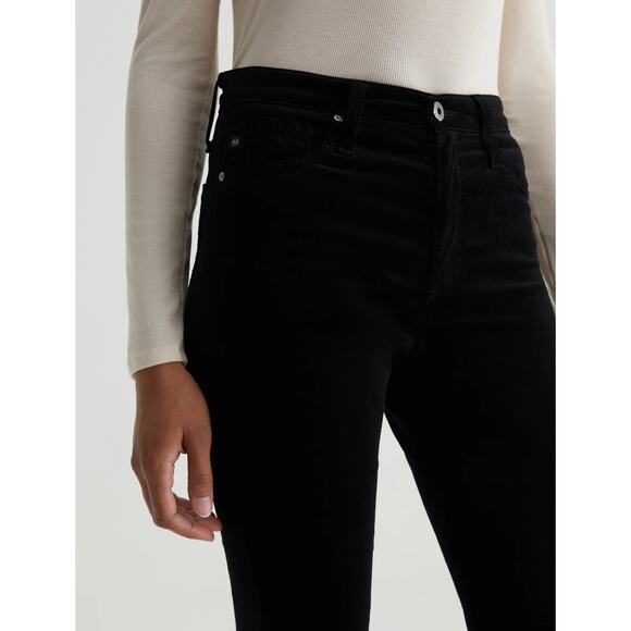 $245 AG Jeans Farrah Boot Velvet Super Black - 27 - Picture 2 of 13